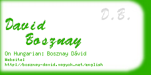 david bosznay business card